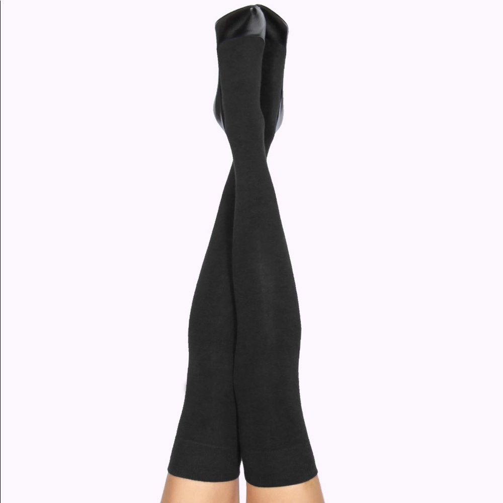 Black knee high socks, over the knee stocks tights
